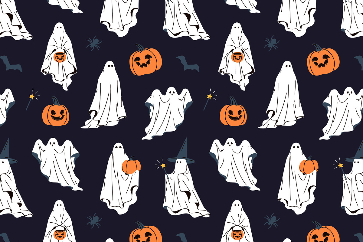 Happy Halloween, seamless patterns, a Pattern Graphic by Good Studio (Photo 4 of 11)