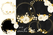 White Wedding Floral Clipart, an Object Graphic by savanamm design (Thumbnail 3 of 8)