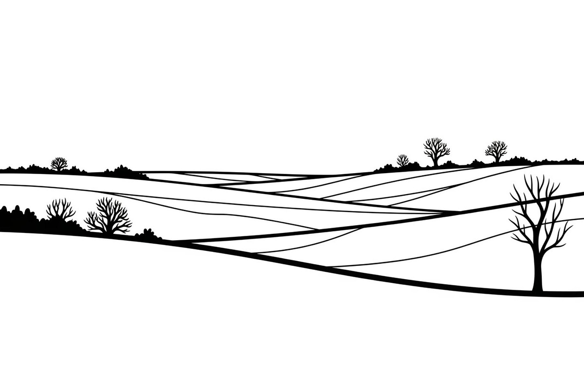 Abstract Snowy Landscape Silhouette, a Graphic by musafir_fashion (Photo 2 of 13)