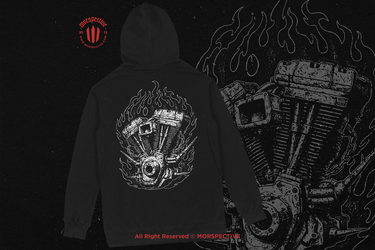 10 Bundle Dark Art V Twin Engine, an Illustration by Morspective (Photo 4 of 7)