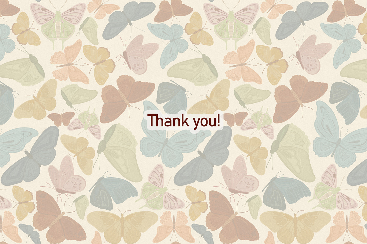 Pastel Butterfly Clipart & Pattern, an Animal Illustration by Vaniuta_Art (Photo 12 of 12)