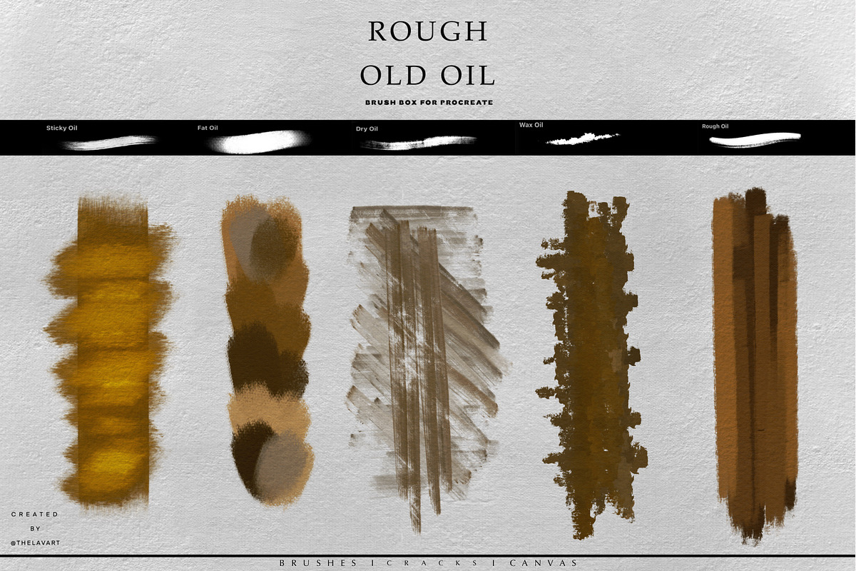 Rough Old Oil Procreate Box, a Brush Add-On by Liquid Amethyst Art (Photo 3 of 6)