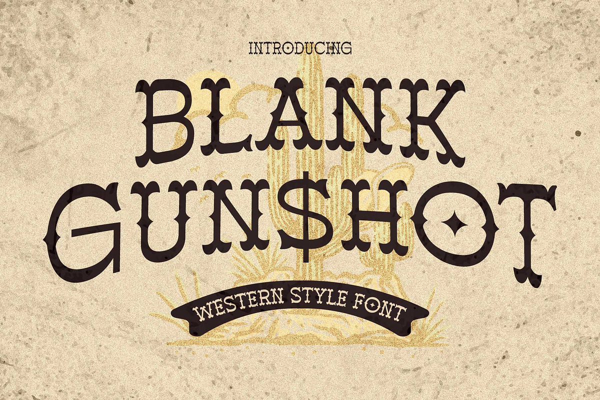 Blank Gunshot - Western Slab Serif, a Slab Serif Font by Novitype (Photo 1 of 13)