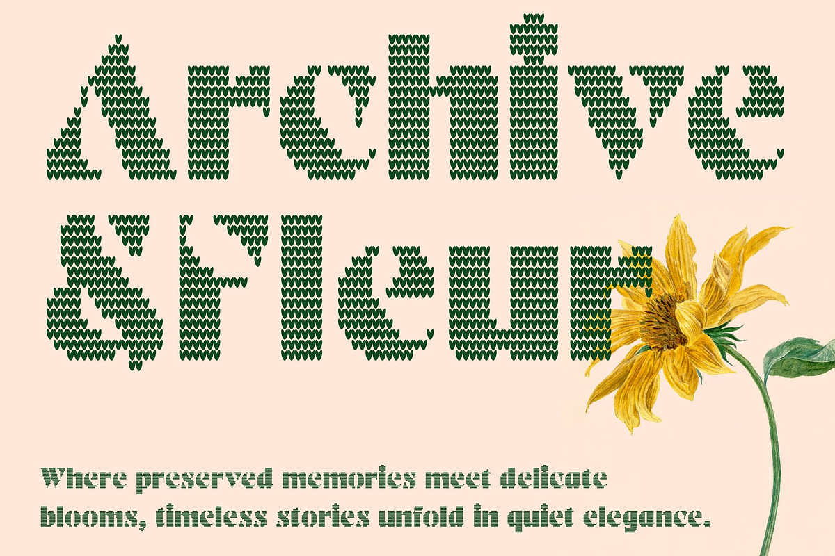 CS Aslan Knitted, a Sans Serif Font by Craft Supply Co. (Photo 6 of 8)