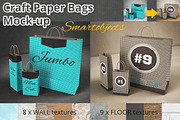 3 Shopping Paper Bags Mockup, a Product Mockup by MockUps Gallery (Thumbnail 1 of 3)