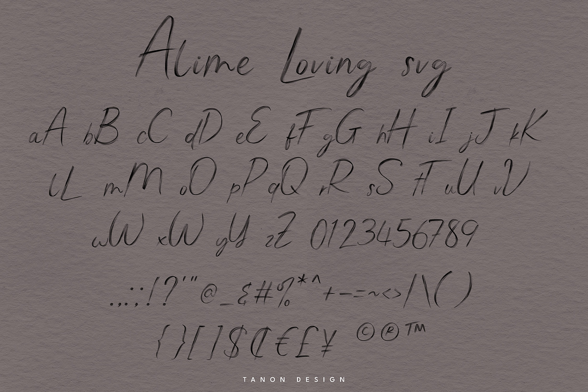 Alime Loving two font set Brush font, a Handwritten Font by Tanondesign (Photo 8 of 11)