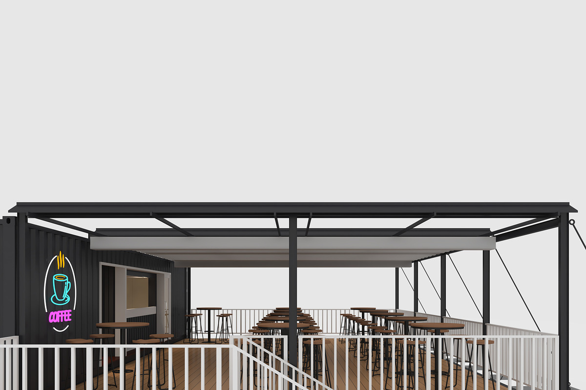 3D Model Container Cafe 15, an Architecture 3D Model by SR 3D Visual (Photo 15 of 21)