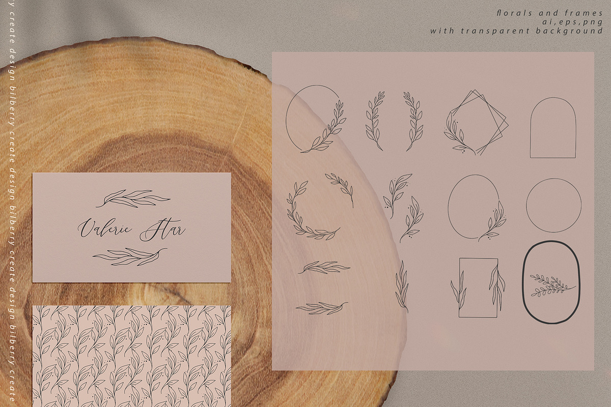 Moon Wave graphic art set, an Object Illustration by BilberryCreates