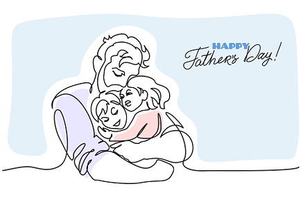 Happy Fathers Day holiday card. Dad