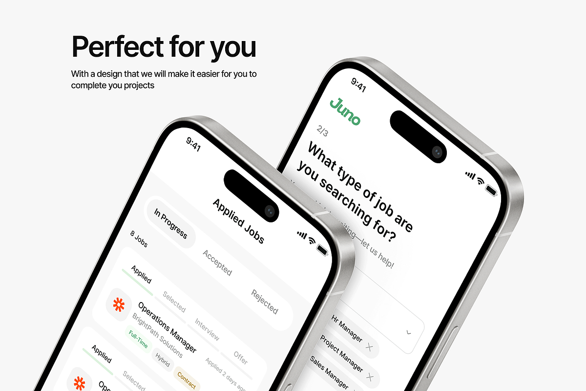 Juno Job Finder App UI Kit, an App Template by DjectStudio (Photo 4 of 4)