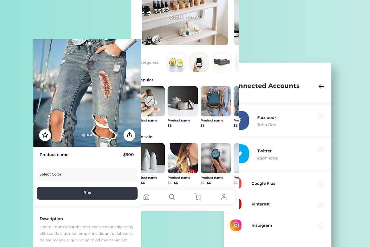 Shops - e commerce iOS UI Kit, an UI Kit Template by uicube (Photo 3 of 3)