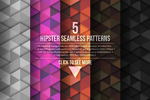 5 Seamless Hipster Patterns