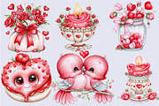 Whimsical Cute Valentine Clipart Bun, a Seasonal Illustration by SVGArt (Thumbnail 4 of 5)