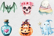 Pastel Halloween Cute Clipart, an Illustration by Black Bird Studio (Thumbnail 5 of 6)