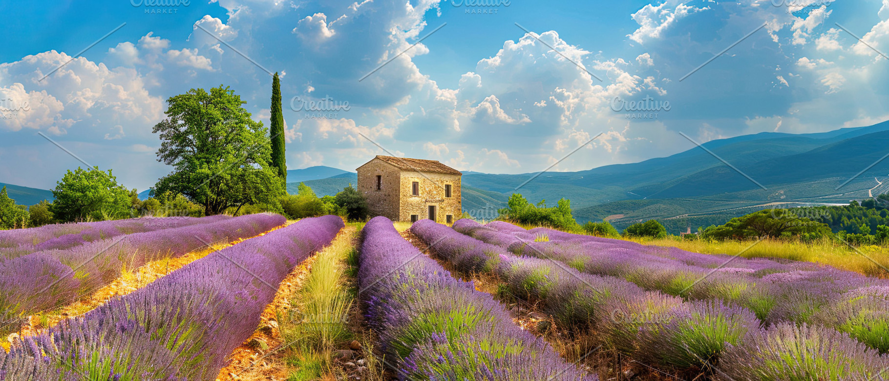 Europe, France, Vaucluse, Lavender F, a Photo by LOGOCREATIVE