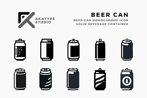 Beer Can Icon Vector, an Icon by Akatype Studio