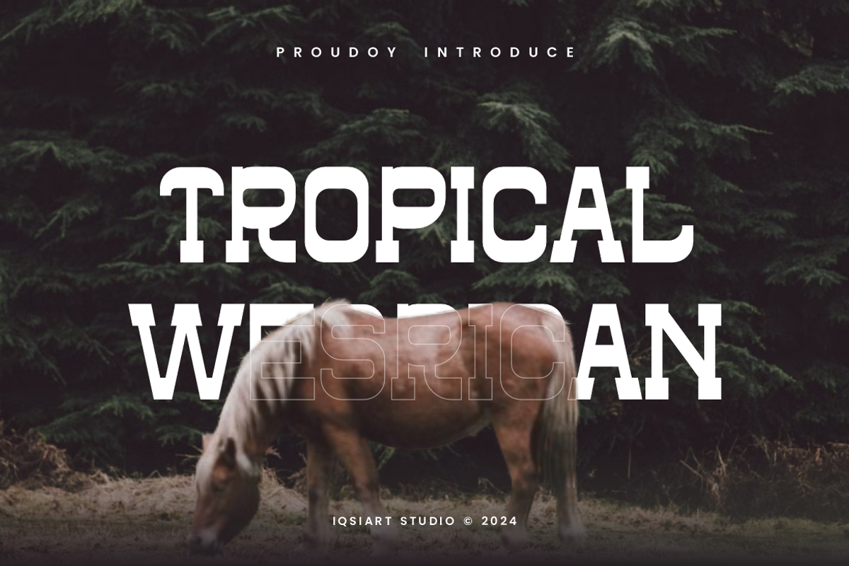 Tropical Wesrican - Western Font, a Slab Serif Font by Iqsiart Studio (Photo 1 of 6)