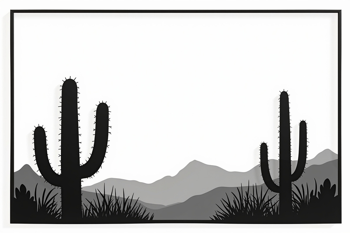 Wild Desert Cactus Scene Set, an Illustration by hafijul (Photo 15 of 15)