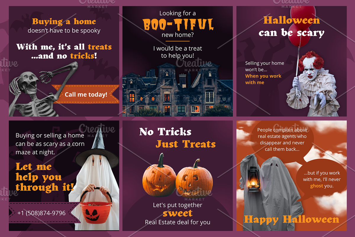 Halloween Real Estate Templates, a Social Media Template by DesignKora (Photo 6 of 7)