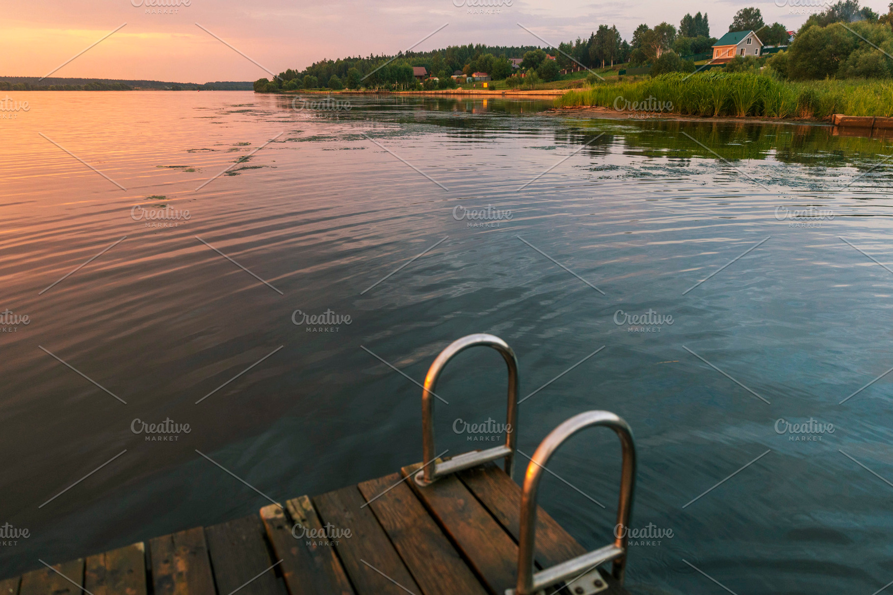 View from a wooden pier, a Nature Photo by Imaginarium