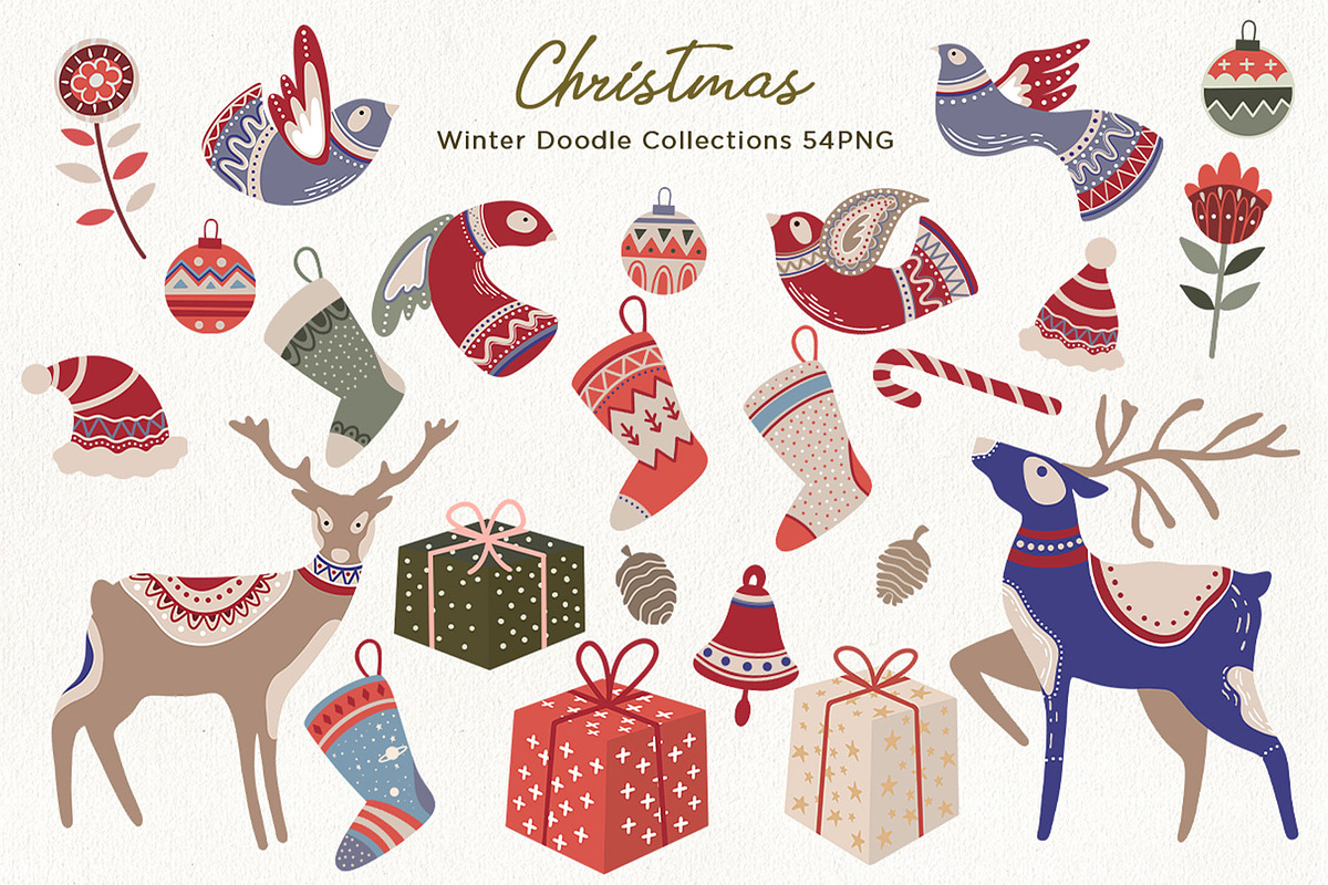 Christmas Doodle Collection, a Decorative Illustration by Papatongartist (Photo 4 of 4)