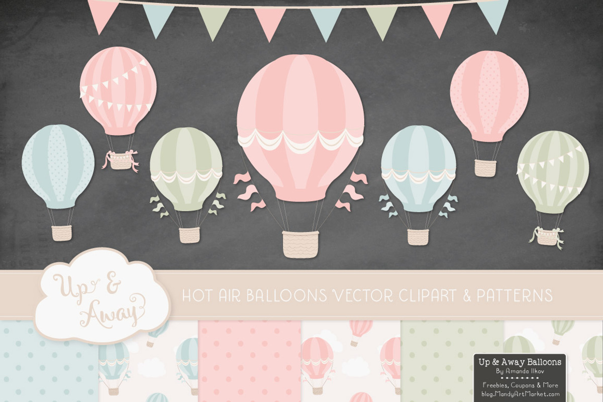 Pastel Hot Air Balloons, an Illustration by Amanda Ilkov (Photo 2 of 5)