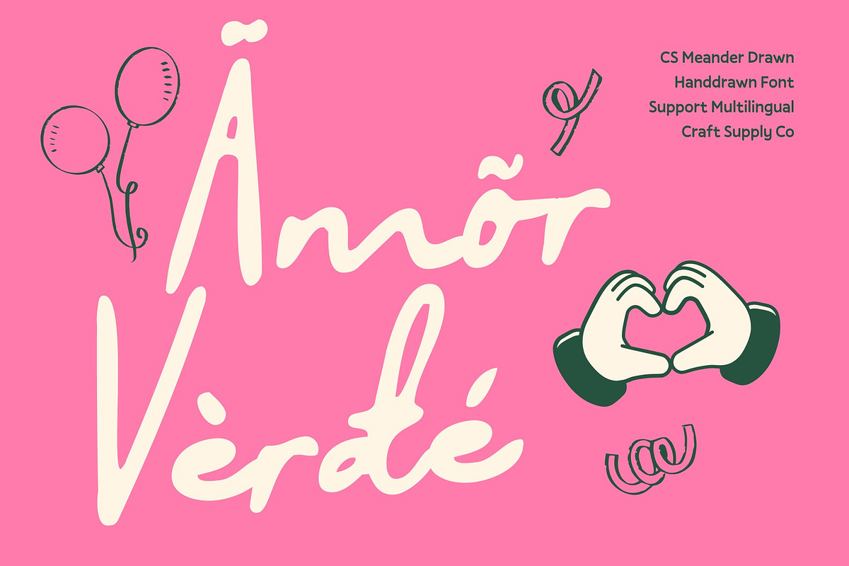 CS Meander Drawn, a Script Font by Craft Supply Co. (Photo 7 of 8)