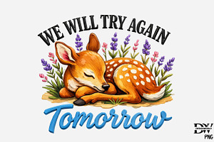 Spring Quote Deer png, an Illustration by Designworld