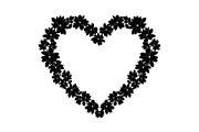 Floral Heart Frame Silhouette Pack, an Illustration by Artivon (Thumbnail 7 of 49)