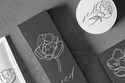 Peonies Line Art SVG, AI, EPS, PNG, a Decorative Illustration by InstaDesignPro (Thumbnail 2 of 12)