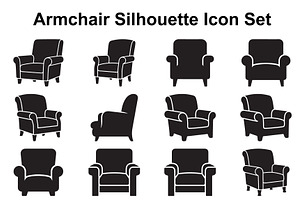 Cozy Armchair Silhouette Collection, an Object Graphic by Designs_River