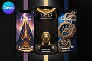 50 Luxury wallpapers +FREE Templates, a Wallpaper Graphic by AuraStudio (Thumbnail 3 of 3)