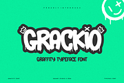 Grackio - Graffiti Font, a Handwritten Font by Iqsiart Studio (Thumbnail 1 of 7)