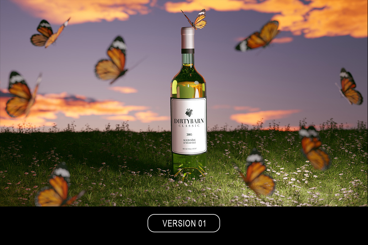 Wine Bottle Mockup, a Product Mockup by Dirtybarn (Photo 2 of 7)