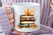 Watercolor Fall Book Stack Clipart, an Illustration by Rose Art (Thumbnail 6 of 7)