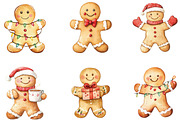 Christmas Gingerbread Man Cookie, an Illustration by CraftArtStudio (Thumbnail 2 of 6)