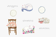 whimsical watercolor clipart set, a Decorative Illustration by Patishop Art (Thumbnail 8 of 10)