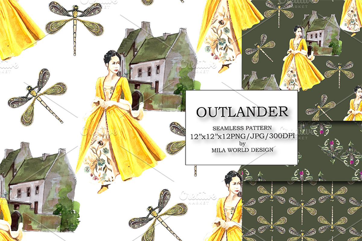 Outlander Seamless Pattern, a Pattern Graphic by MilaWorldDesign