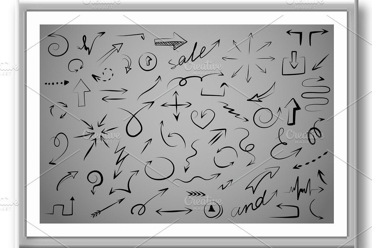 Set of arrows icons silhouettes, an Object Graphic by RODINA (Photo 3 of 3)