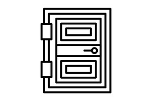 Door Line Icon, an Outline Icon by Pexelpy