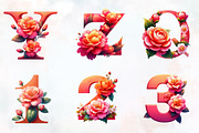Floral Alphabet Sublimation PNG, an Illustration by RobertsArt (Thumbnail 2 of 7)