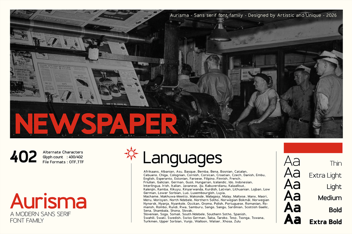 Aurisma - Sans serif font family, a Sans Serif Font by Artistic & Unique (Photo 9 of 15)