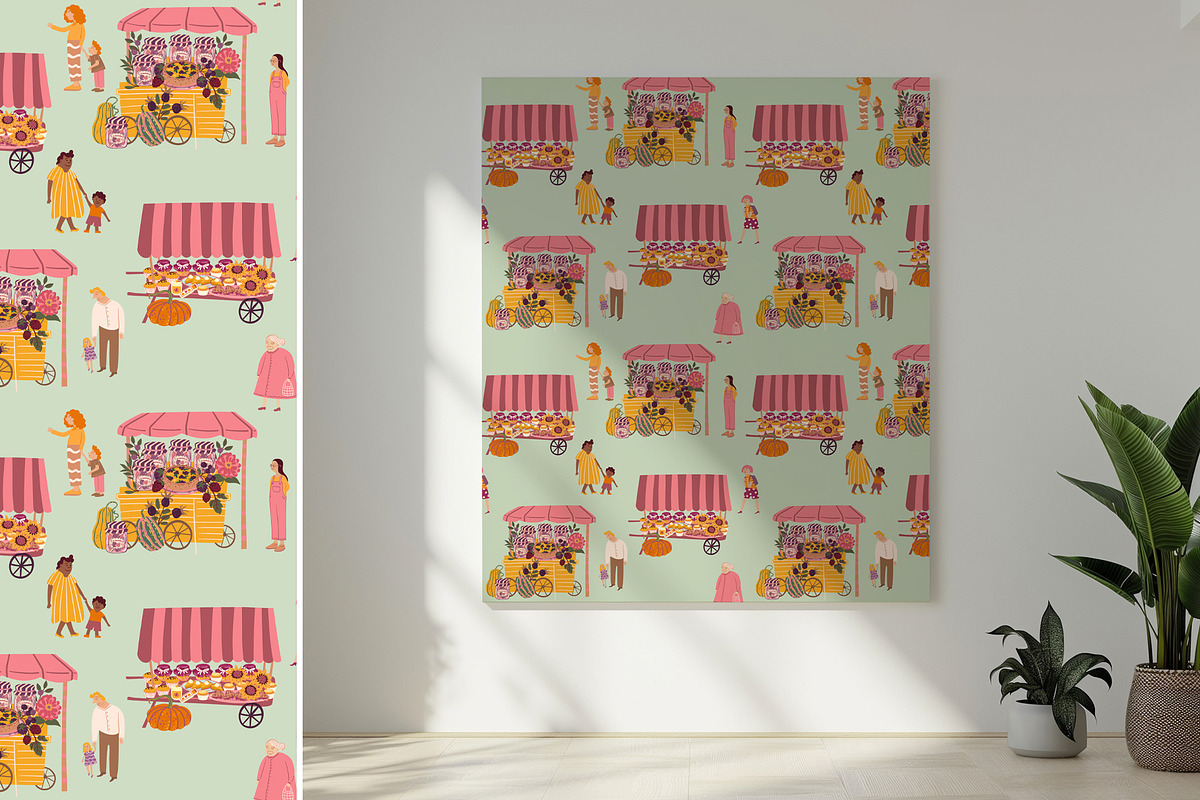Autumn farm market patterns, a Pattern Graphic by Carpet Tapete Pretzel (Photo 14 of 14)