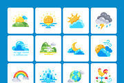 115 Weather Flat Icons Bundle, an Emoji Icon by Prosymbols (Thumbnail 9 of 11)