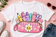 Kawaii School Pencil Pouch Clipart, an Education Illustration by HyeRi (Thumbnail 4 of 7)