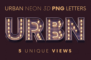 Urban Neon - 3D Lettering