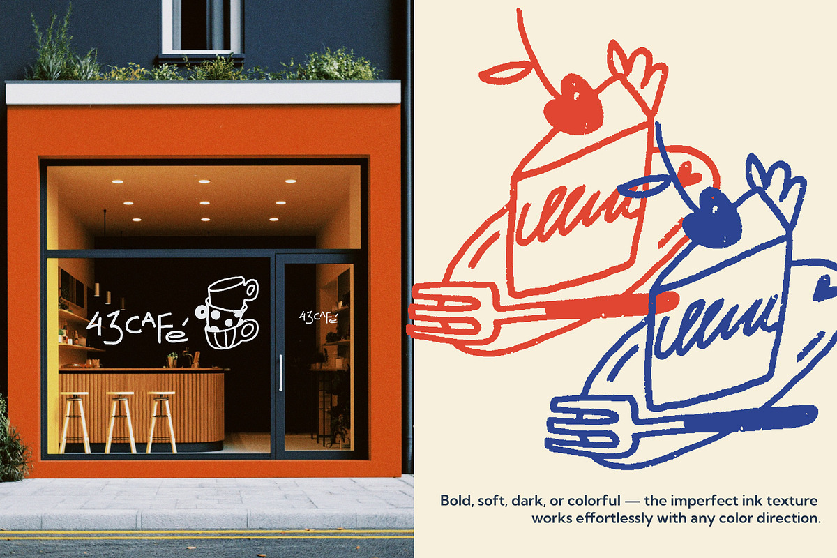 Doodles & Noodles: Ink Food Pack, a Food Illustration by Olly Kava (Photo 5 of 11)