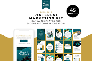 Teal Chic Complete Template Canva