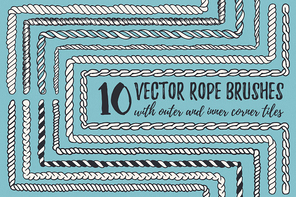 22 Vector Rope Brushes preview 6