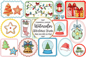 Christmas Frame Sublimation, an Illustration by OK Design